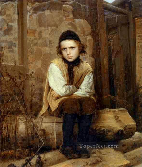 Niño judío insultado por el demócrata Ivan Kramskoi Pintura al óleo